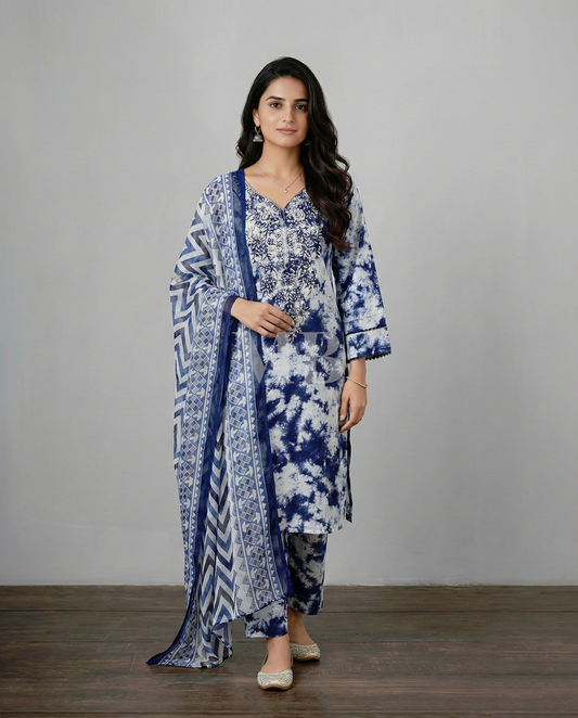 K&R Lawn - Chiffon Dupatta 572 Off White