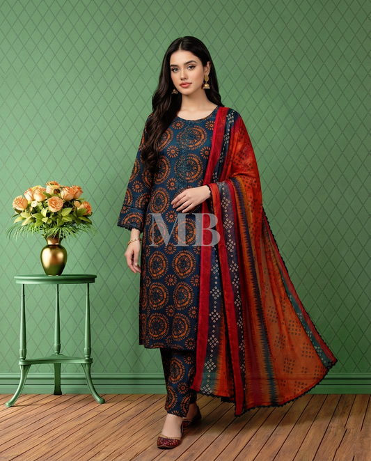 K&R Lawn - Chiffon Dupatta 628 Green