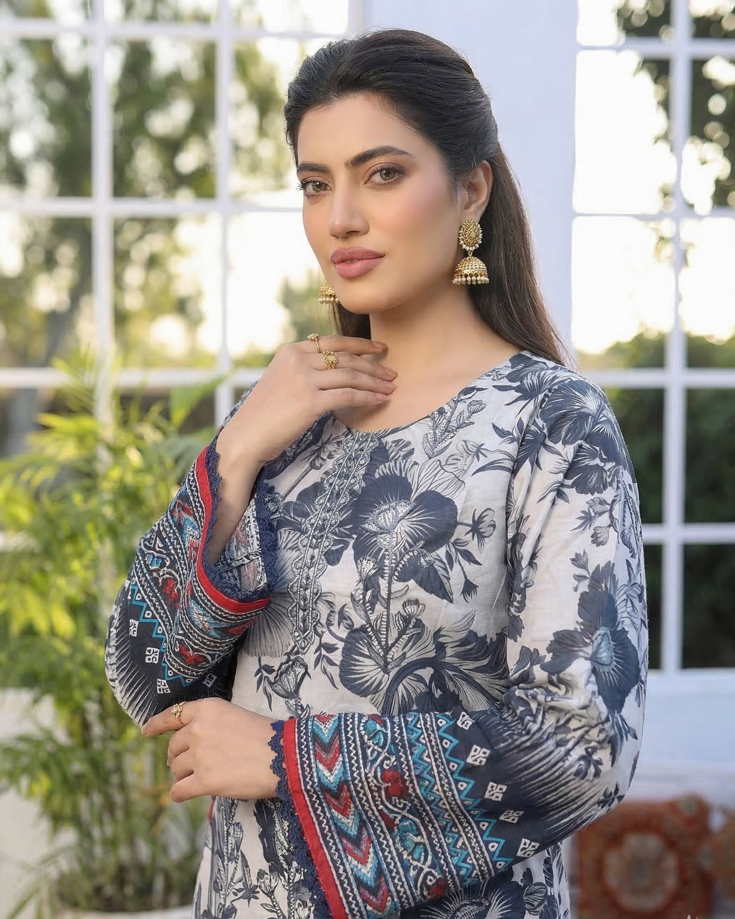 K&R Lawn - Chiffon Dupatta 634 Lite Grey