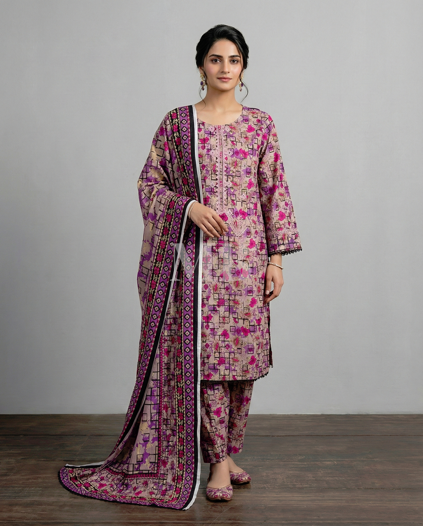K&R Lawn - Lawn Dupatta 563 Lilac
