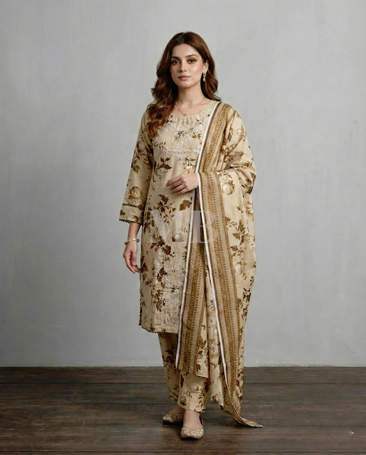 K&R Lawn - Lawn Dupatta 573 Skin