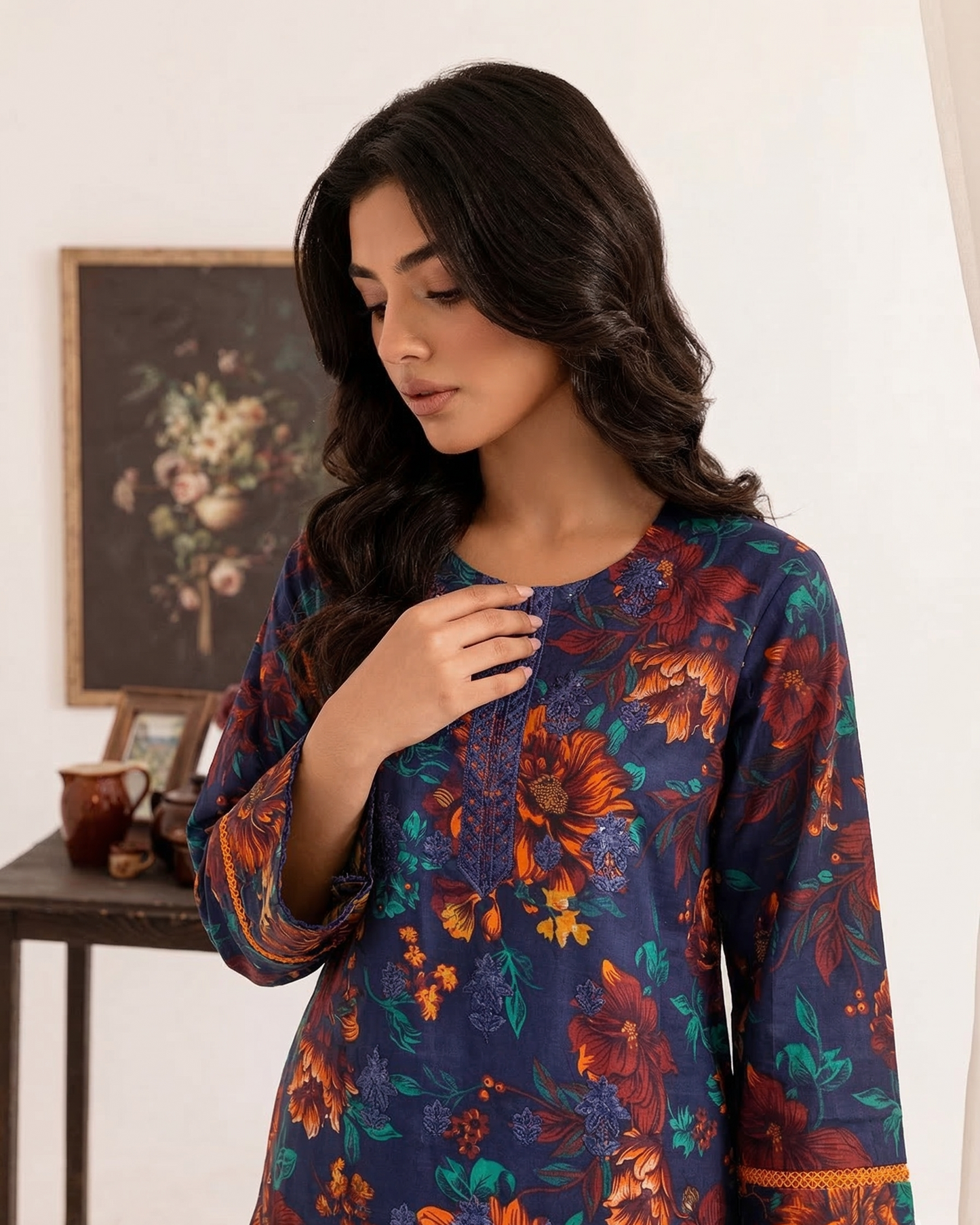 K&R Lawn - Lawn Dupatta 641 Blue