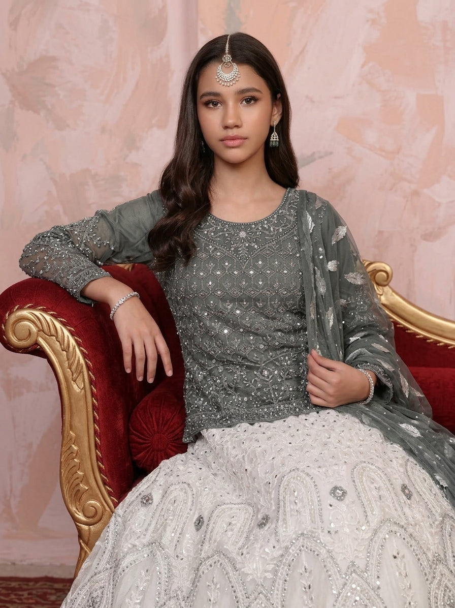 Little Princess 697 Grey White