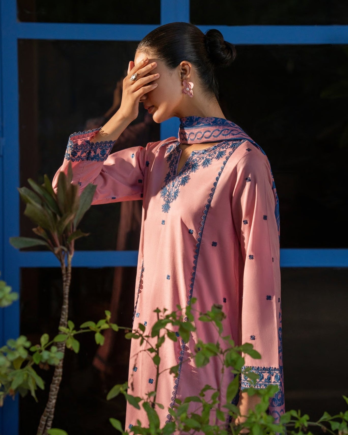 Misha Linen Drop 1 Mauve Pink