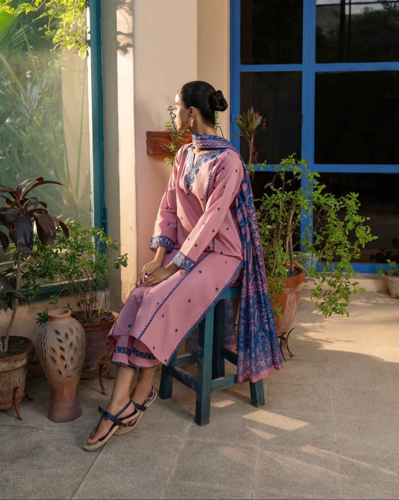 Misha Linen Drop 1 Mauve Pink