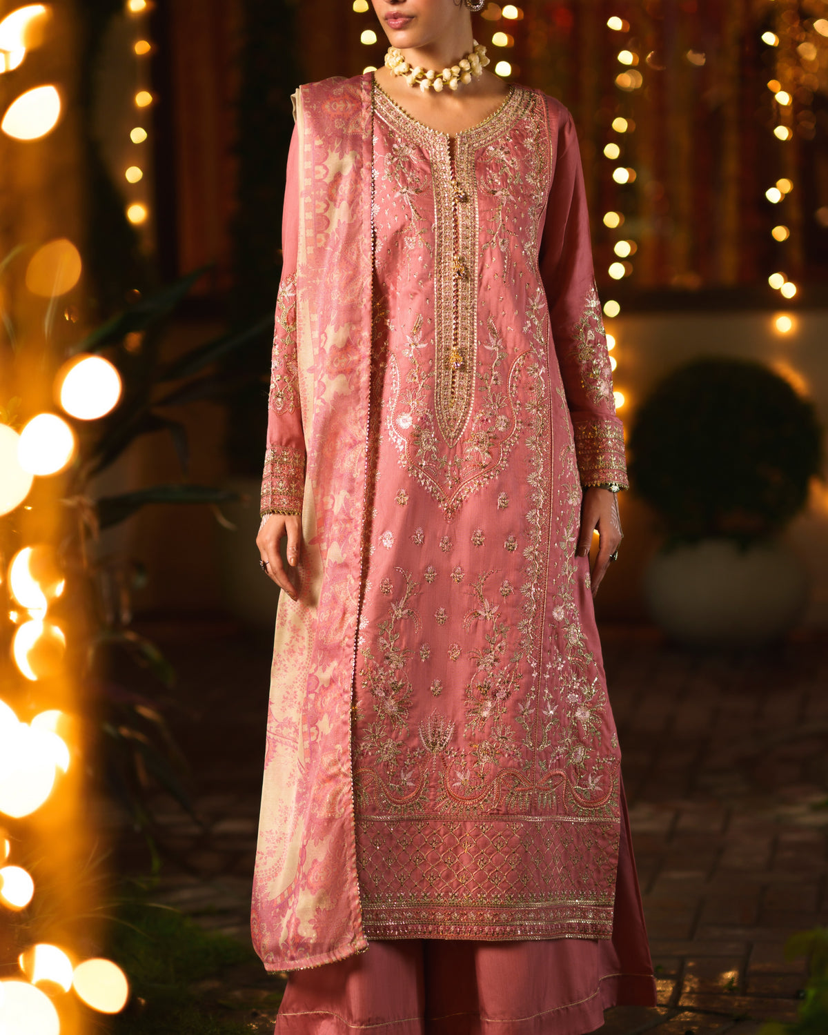 Chand Bali Zar Gul Pink