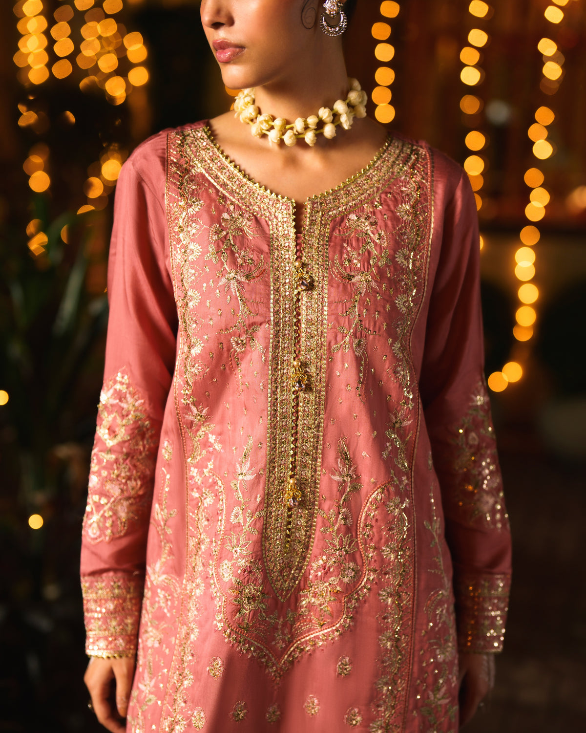 Chand Bali Zar Gul Pink