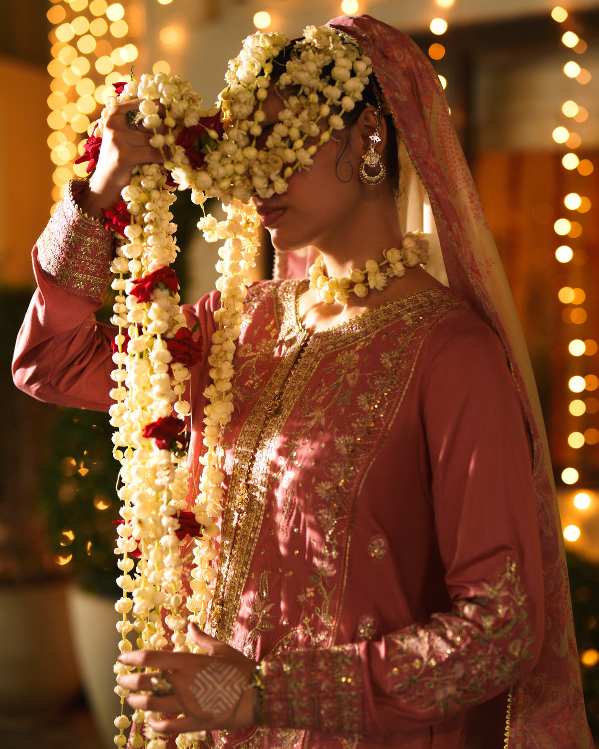 Chand Bali Zar Gul Pink