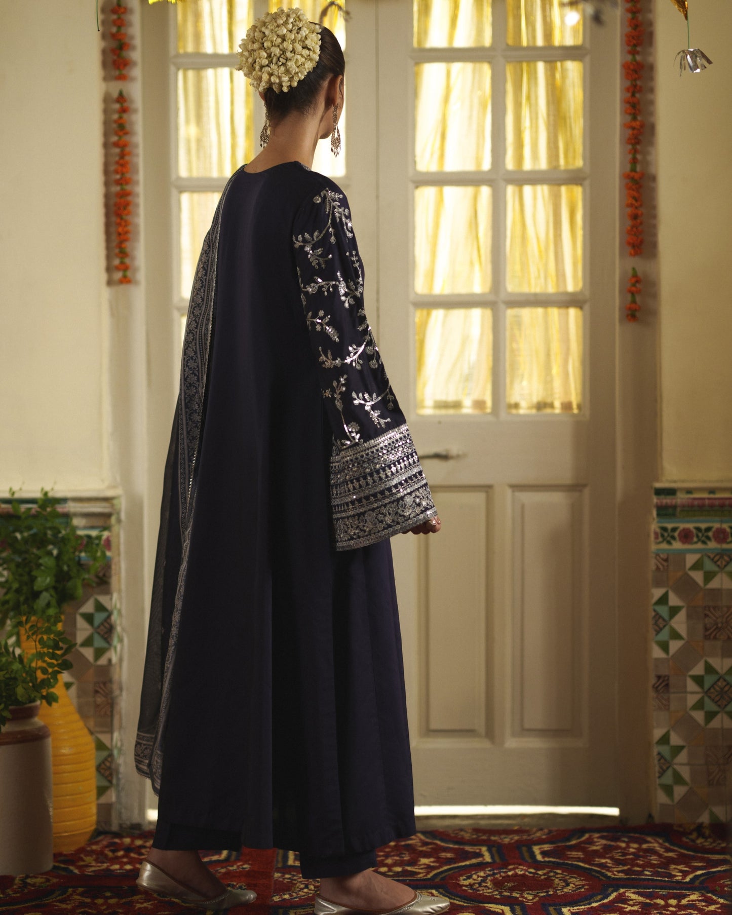 Mubarak Sitara Navy Blue