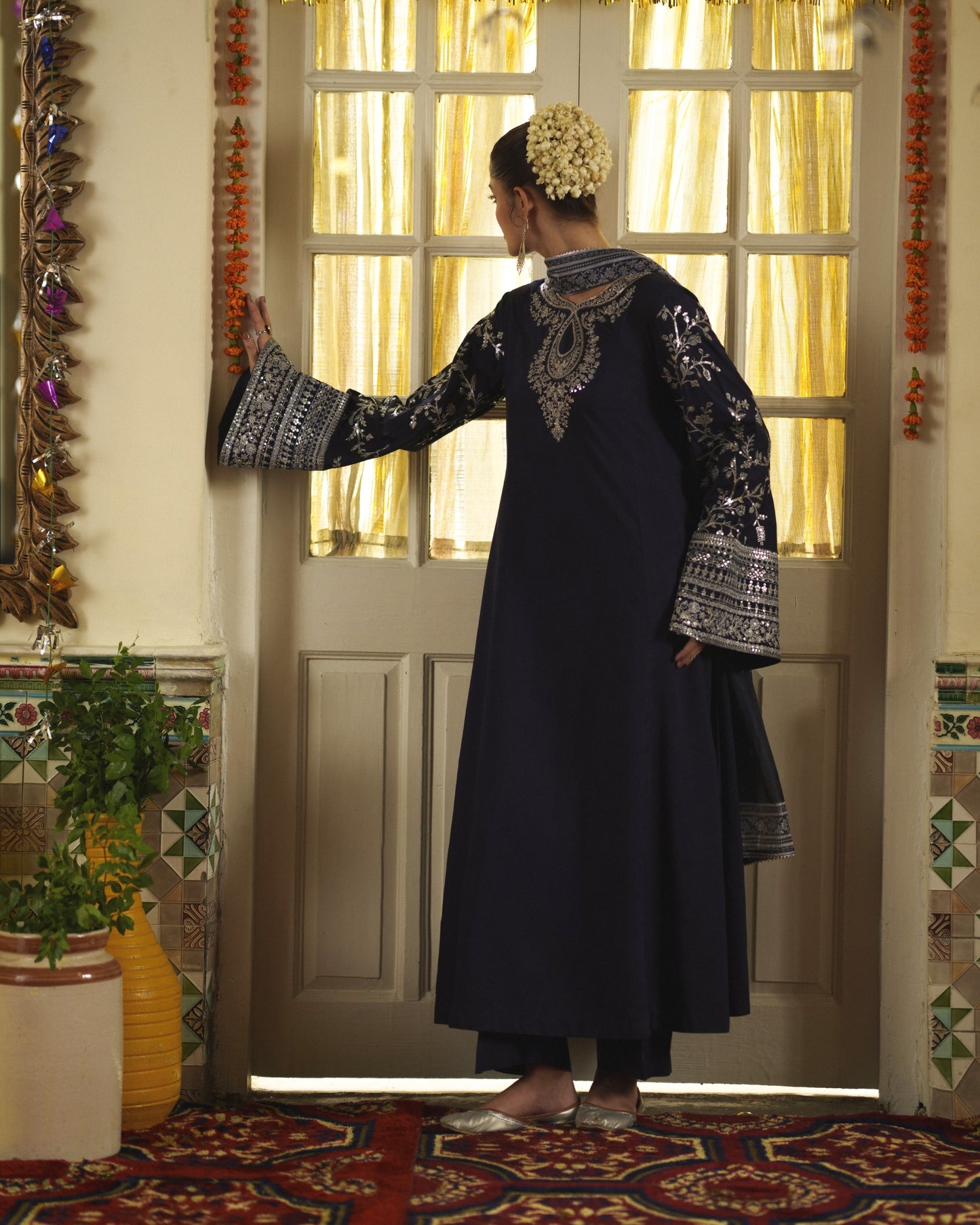 Mubarak Sitara Navy Blue