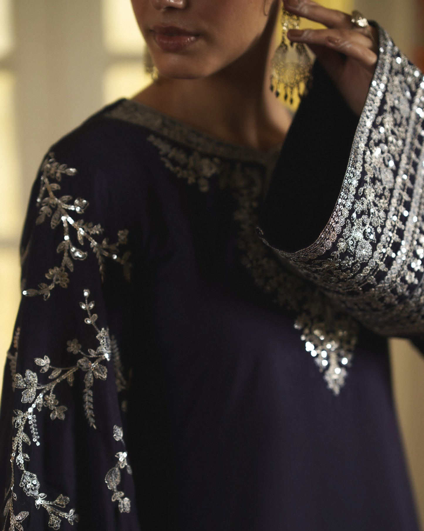 Mubarak Sitara Navy Blue