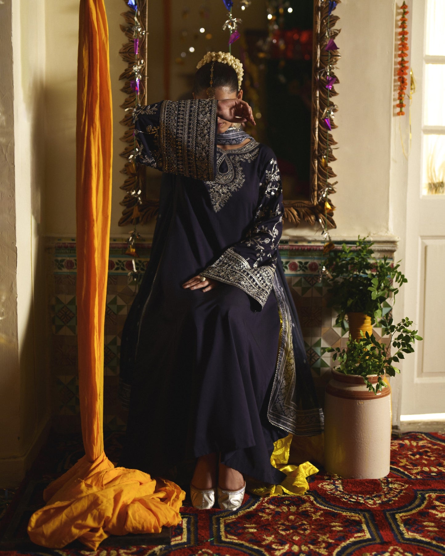 Mubarak Sitara Navy Blue