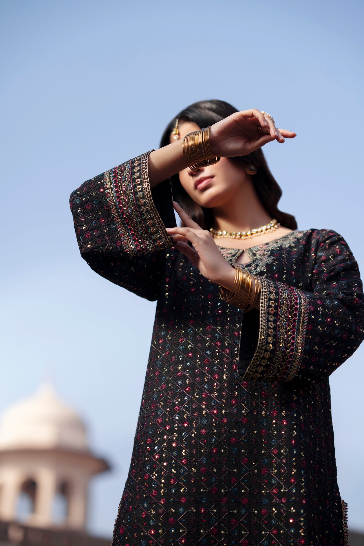 Ishqia Silk Raat-E-Ishq Black