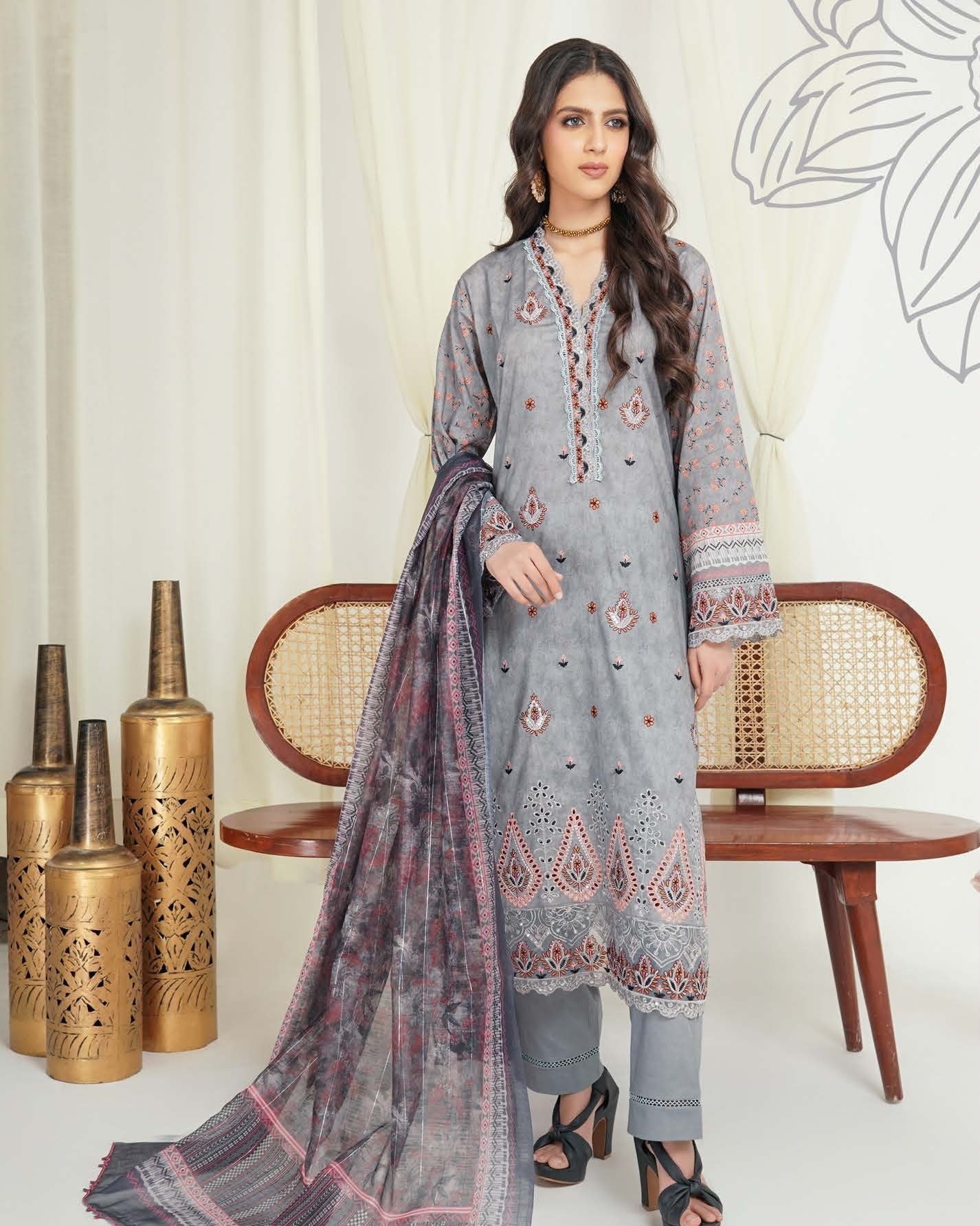 Munira Mahi Lawn MSL 04 Marbel Grey