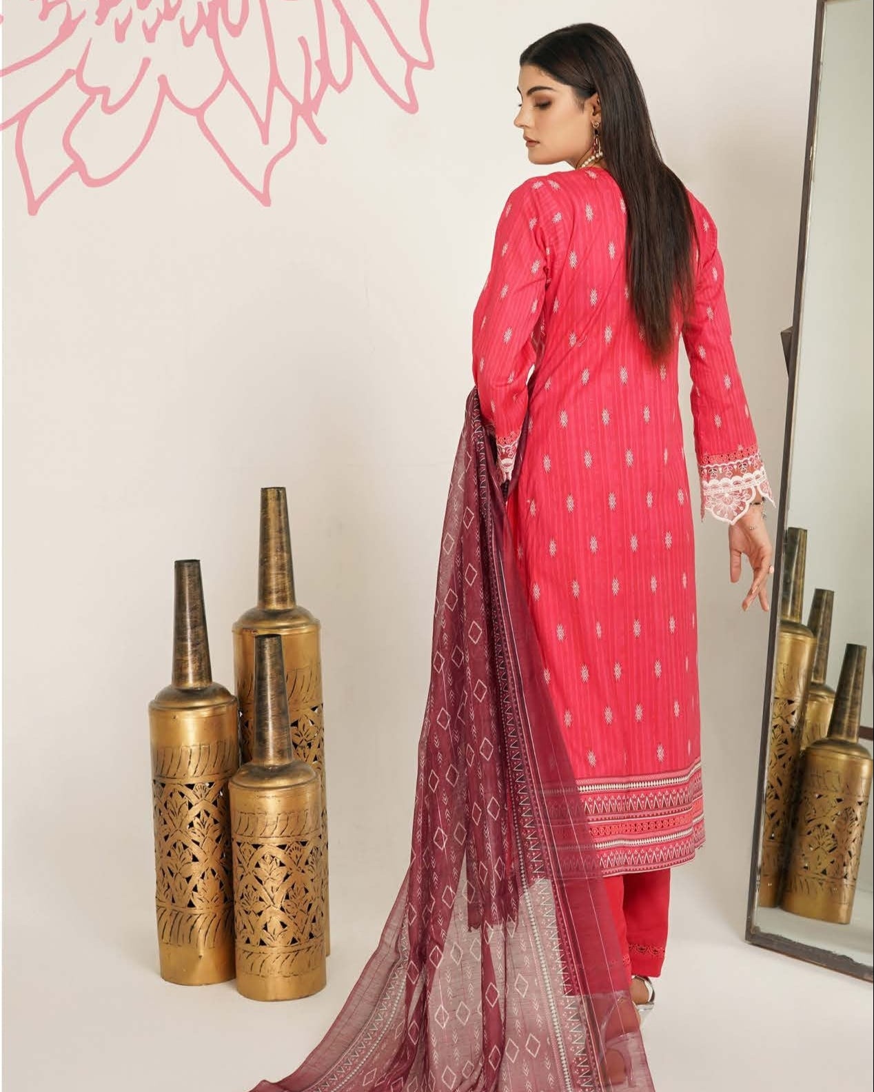 Munira Mahi Lawn MSL 07 Rasberry Pink