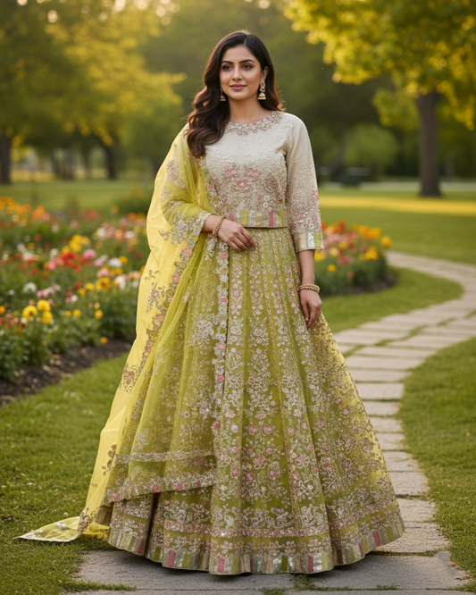 Noor-e-Bahar FG 166 Cream Mehndi