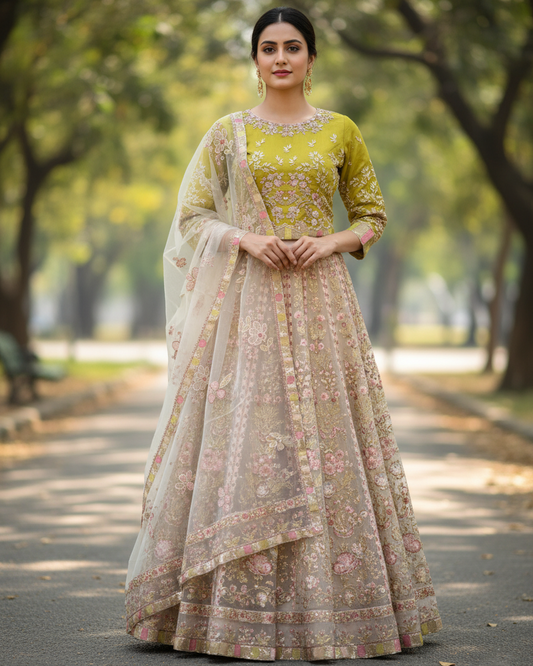 Noor-e-Bahar FG 166 Mehndi White