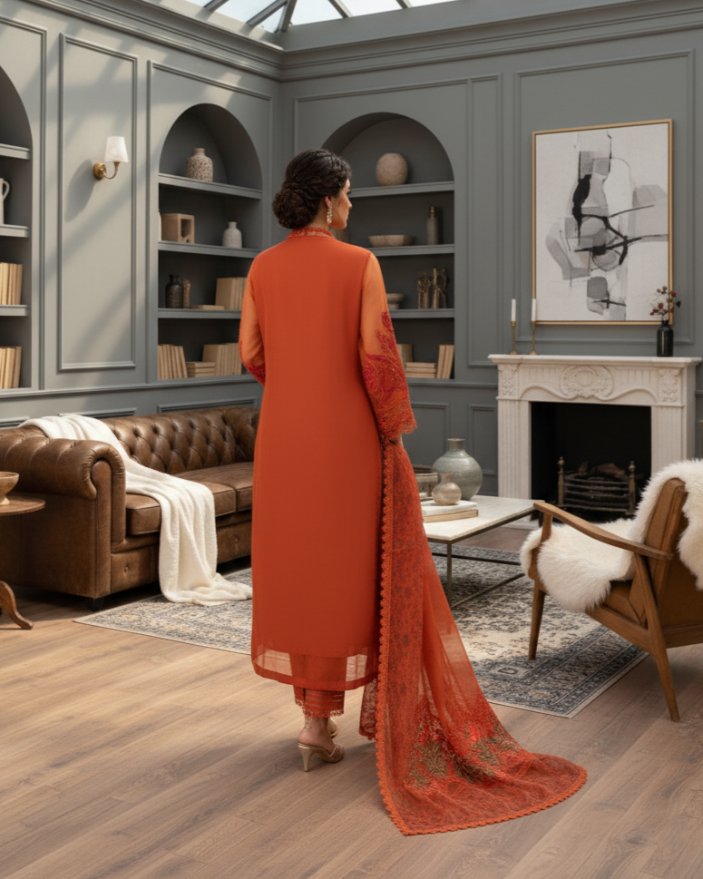 Orchid Flame Orange Dress