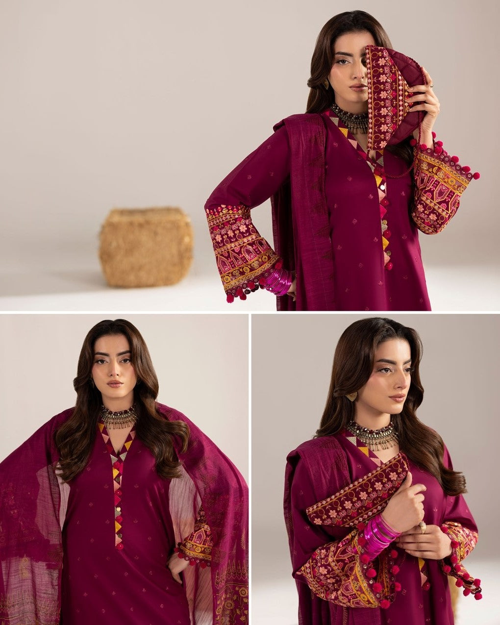 Phulkari ZR 2611 Mahroon