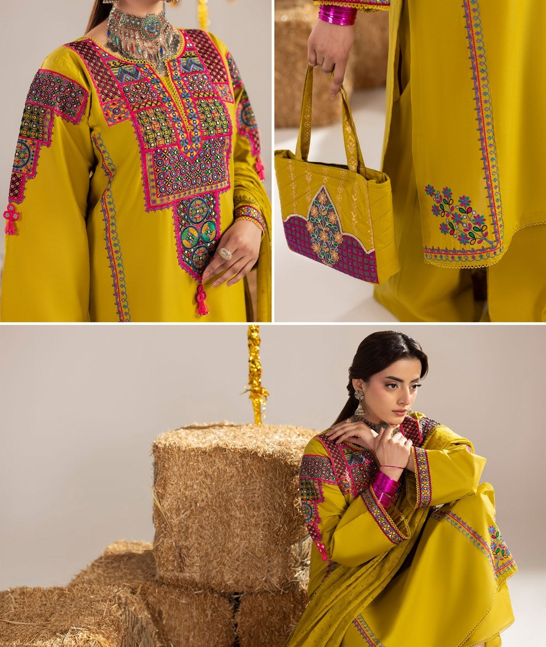 Phulkari ZR 2614 Lime Yellow