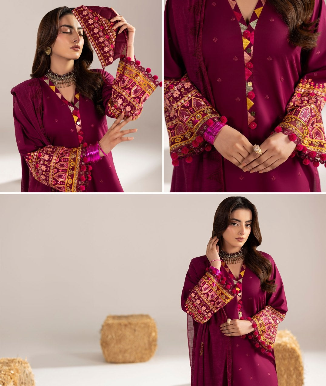 Phulkari ZR 2611 Mahroon