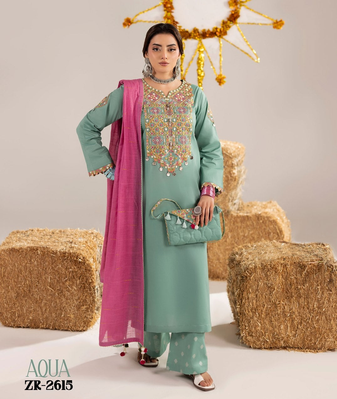 Phulkari ZR 2615 Aqua