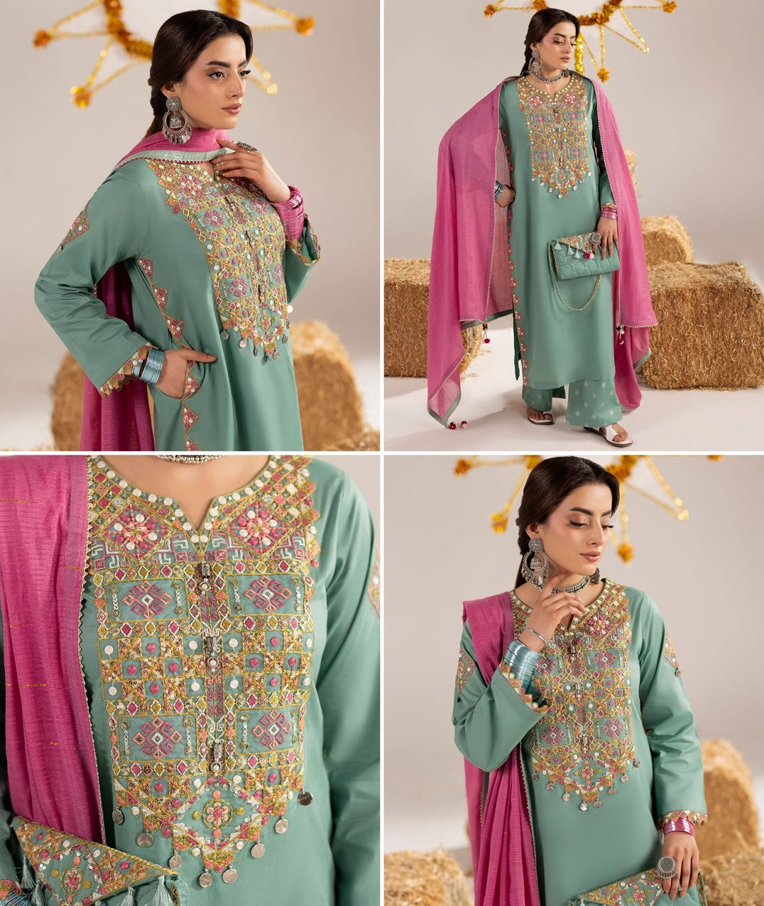 Phulkari ZR 2615 Aqua