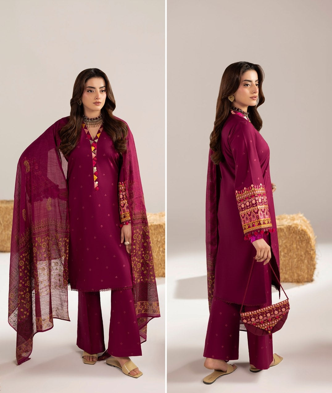 Phulkari ZR 2611 Mahroon