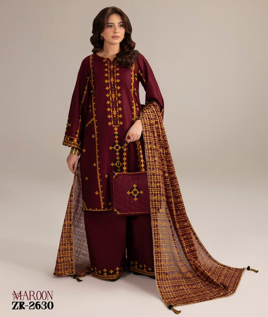 Phulkari Edit 26 ZR 2630 Mahroon
