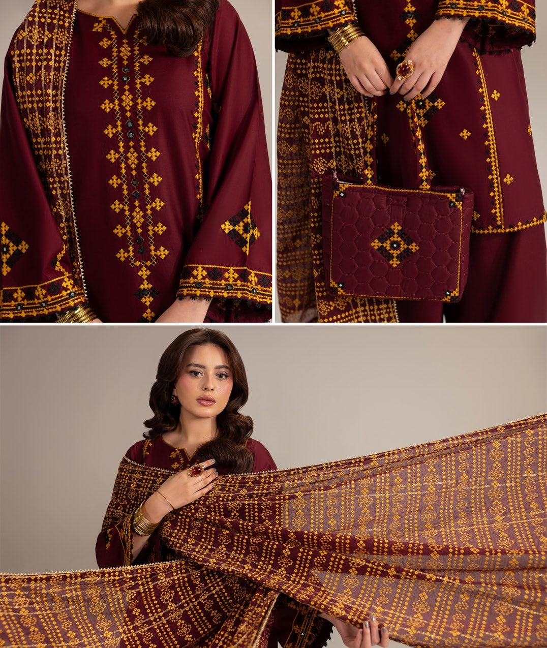 Phulkari Edit 26 ZR 2630 Mahroon