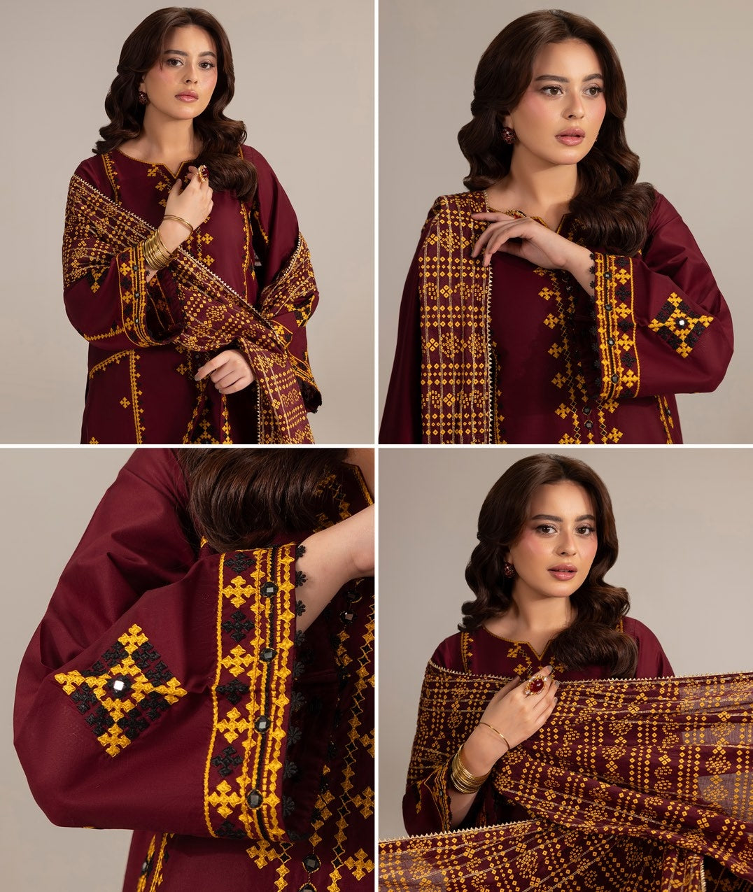 Phulkari Edit 26 ZR 2630 Mahroon