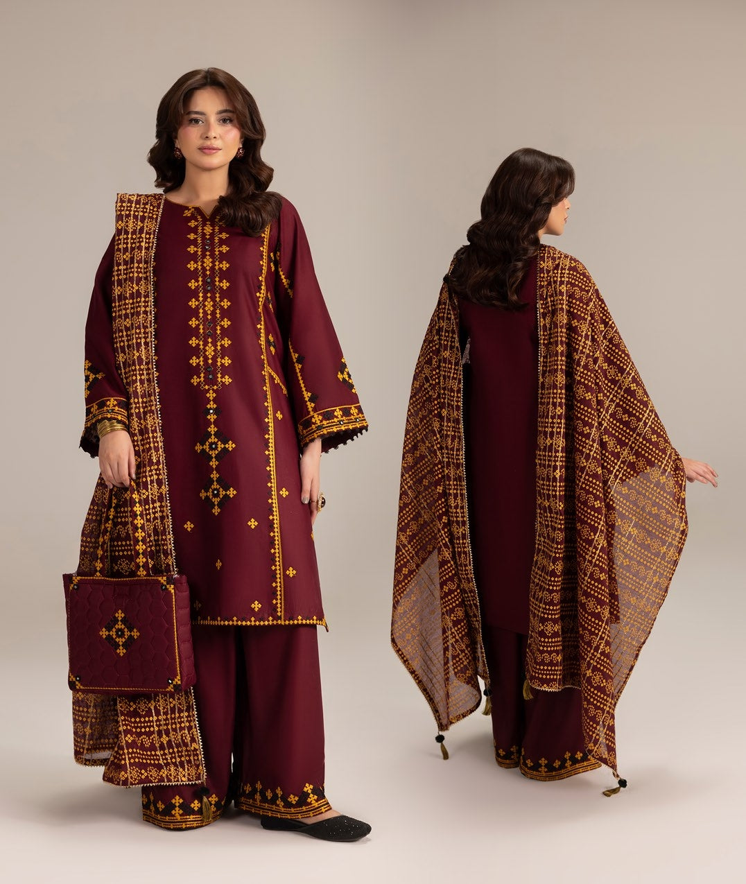 Phulkari Edit 26 ZR 2630 Mahroon