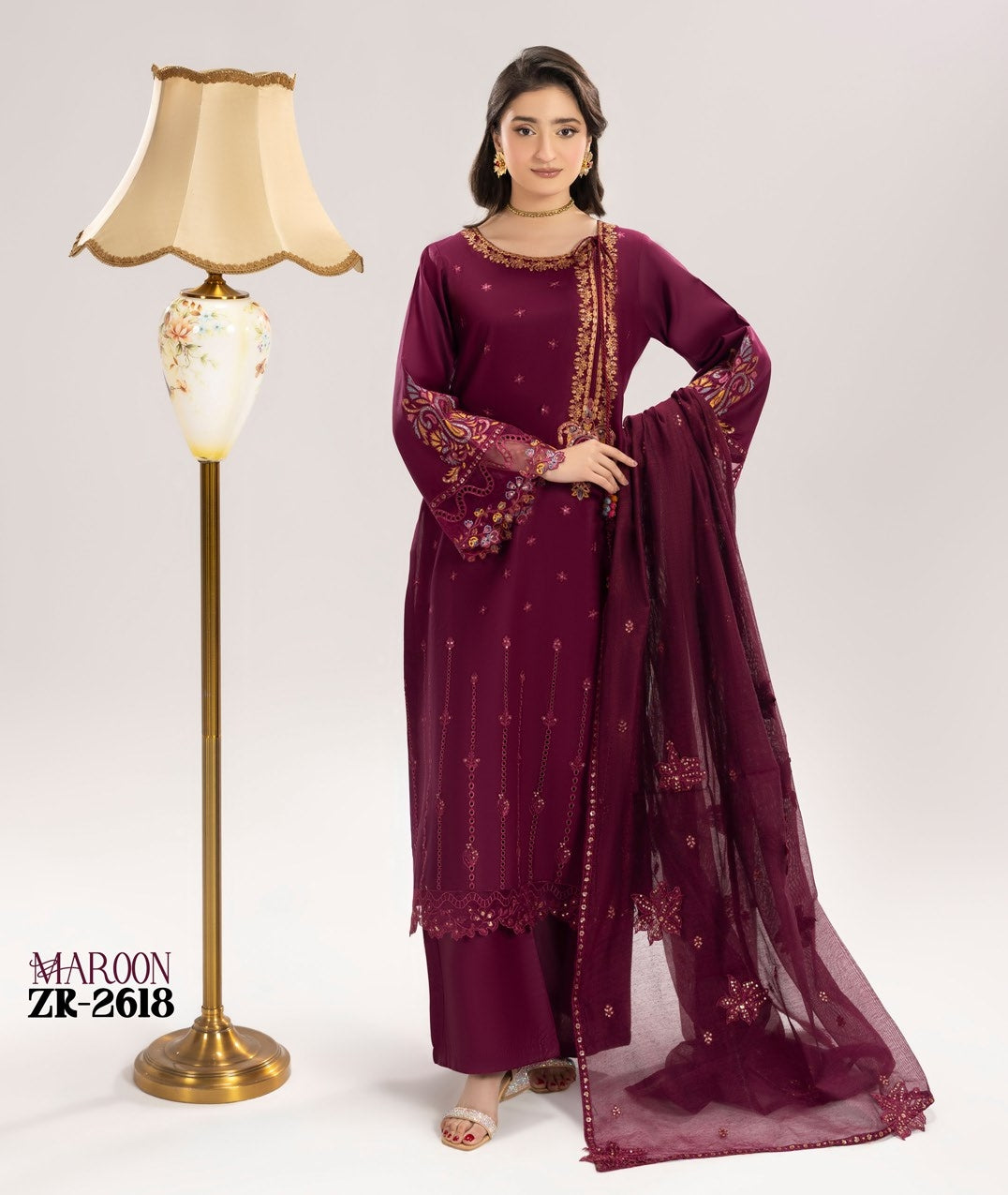 Phulkari Vol II ZR 2618 Mehroon