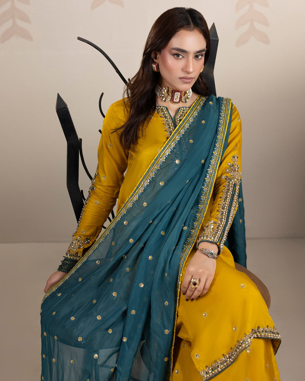 Sapphire ZQ 2587 Mustard Teal