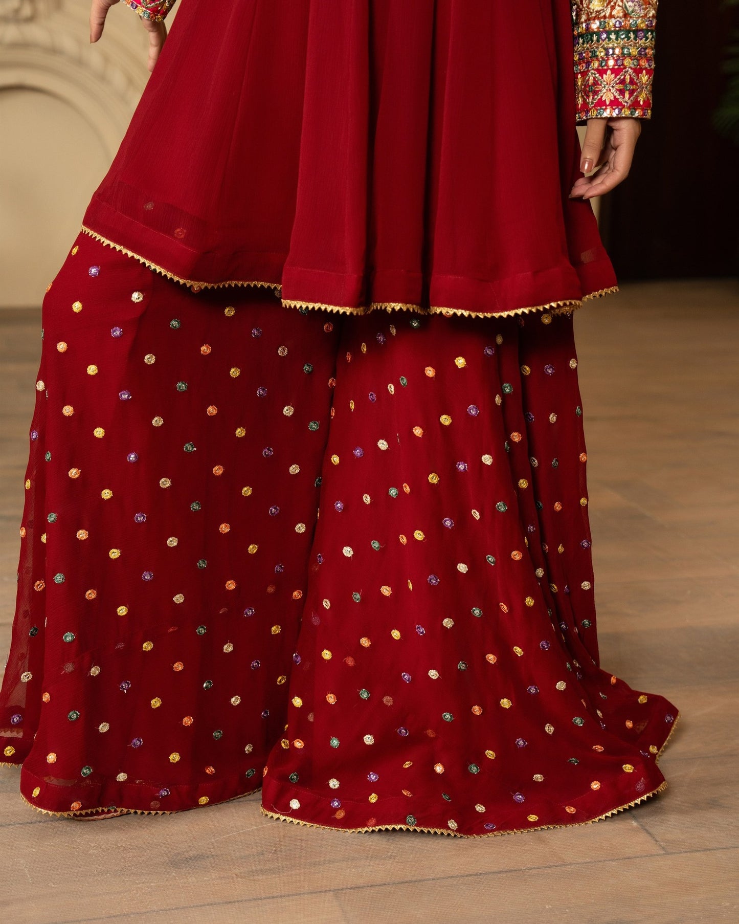 Karma Roohi 462 Oxblood Mahroon