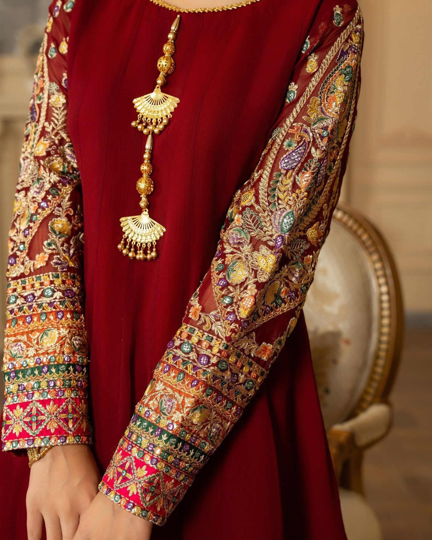 Karma Roohi 462 Oxblood Mahroon