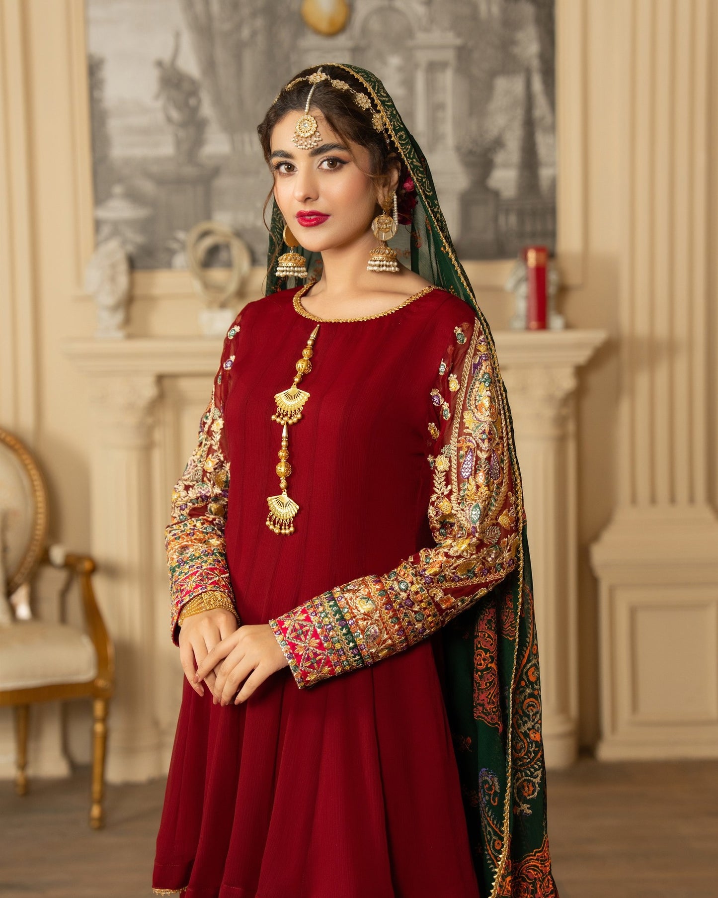 Karma Roohi 462 Oxblood Mahroon