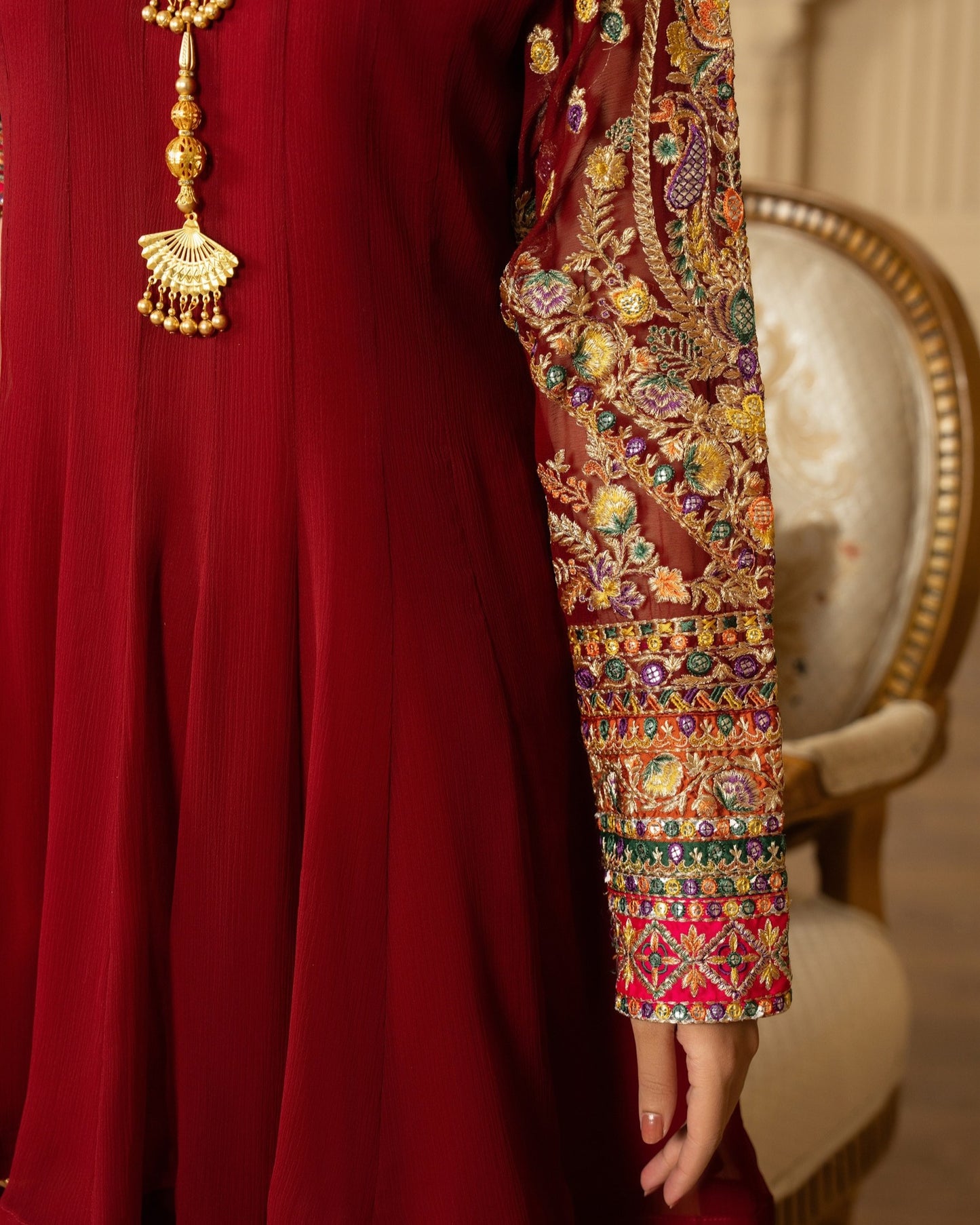 Karma Roohi 462 Oxblood Mahroon