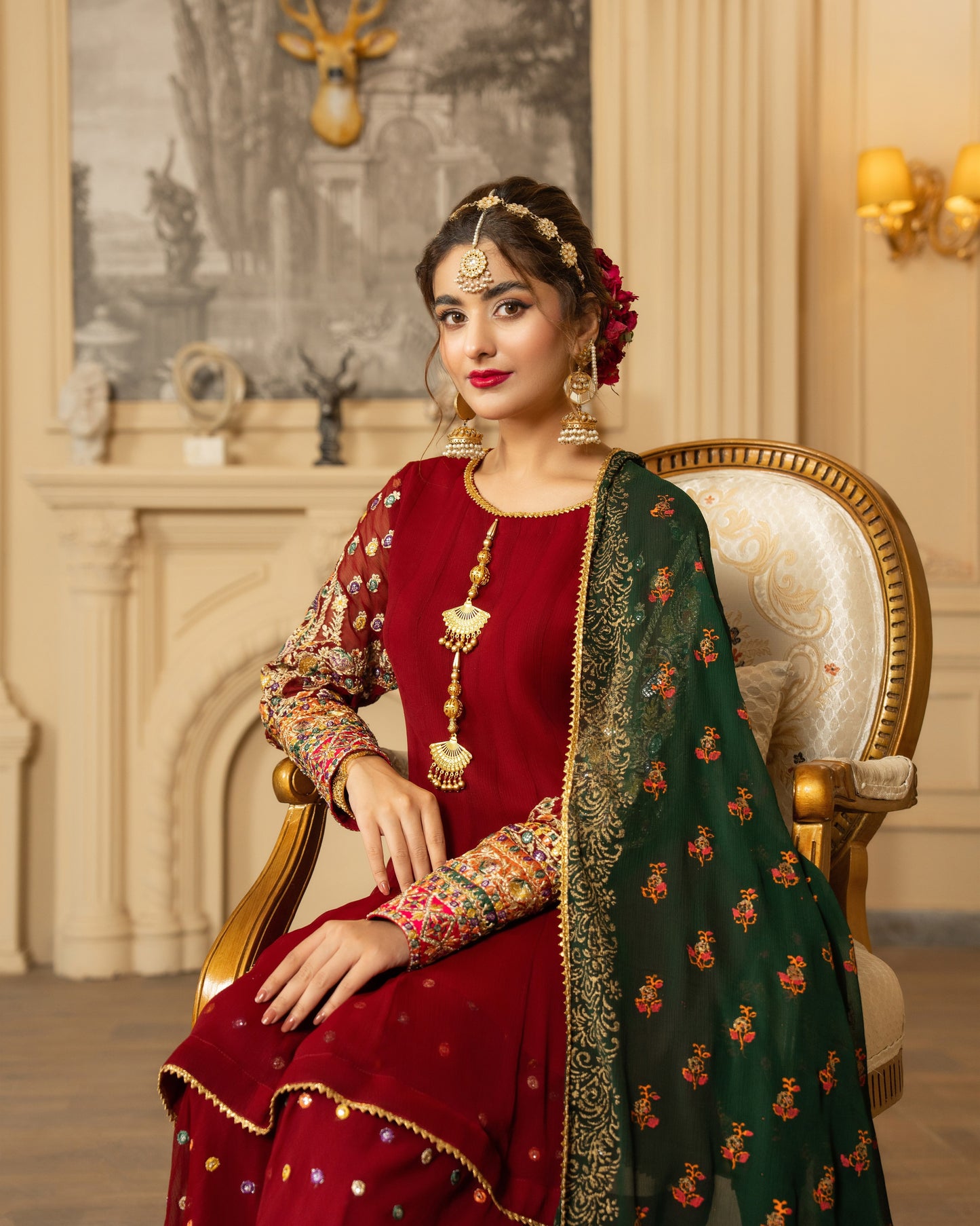 Karma Roohi 462 Oxblood Mahroon