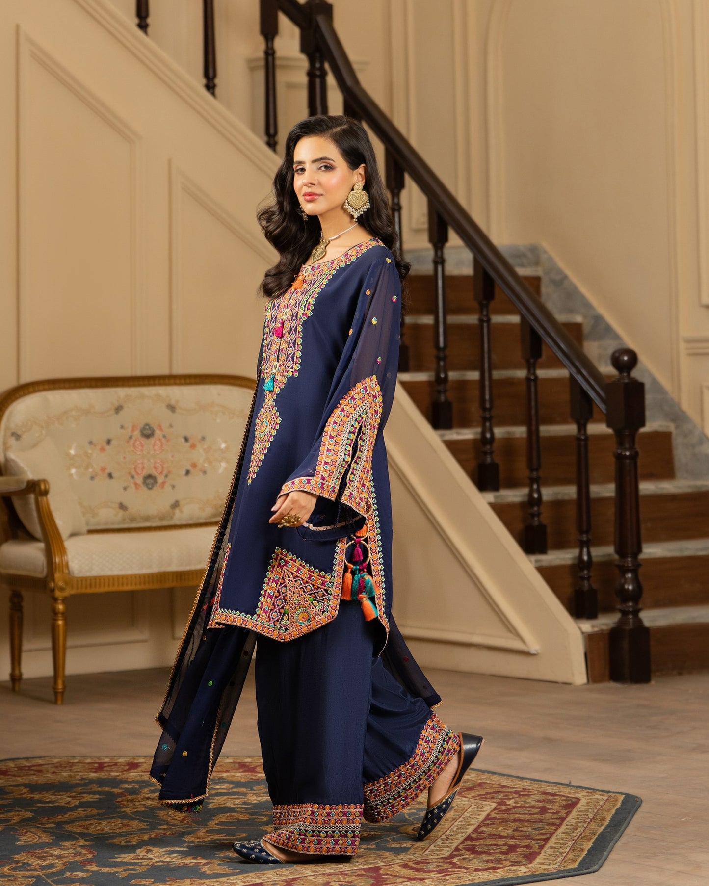 Karma Roohi 465 Navy Blue