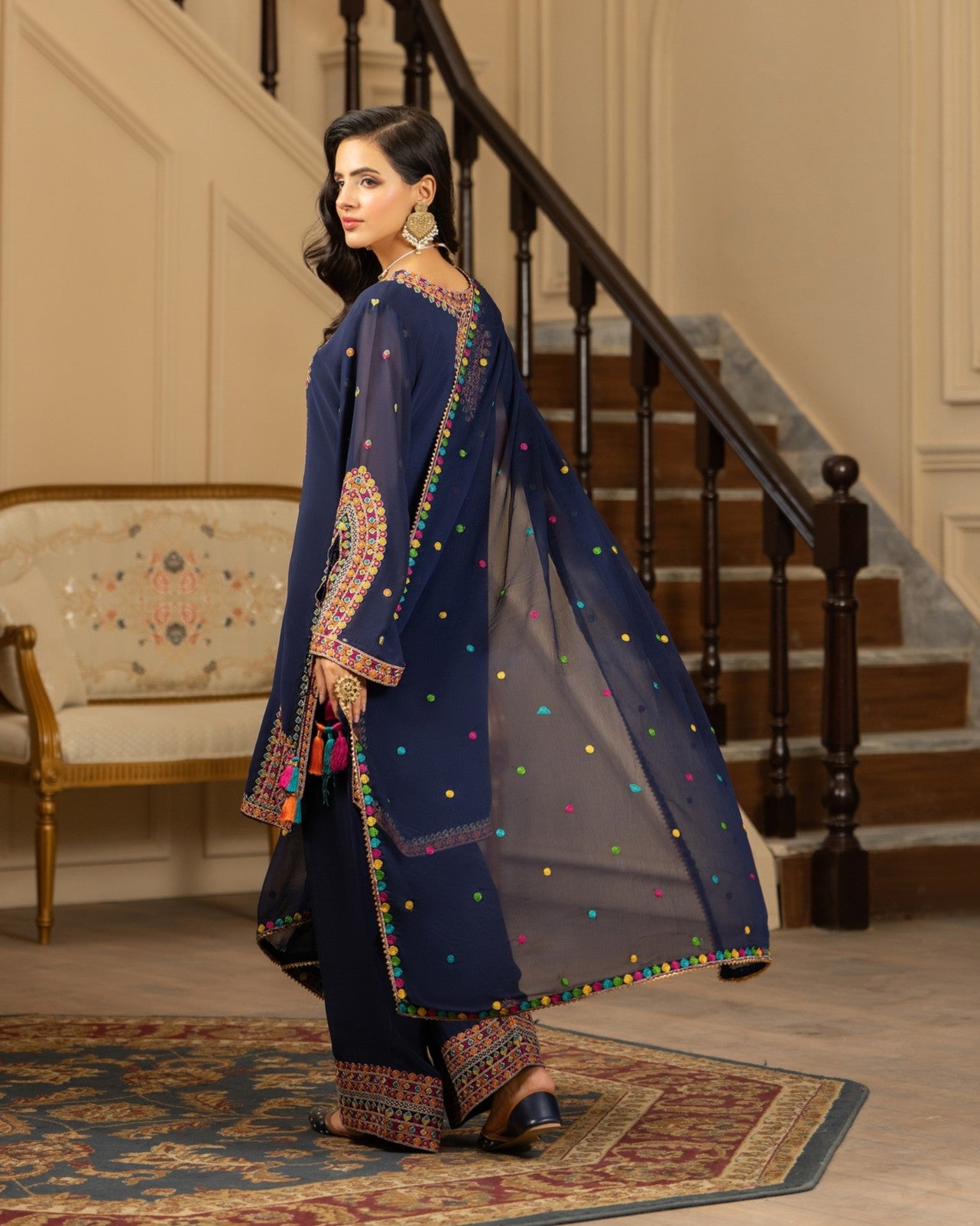 Karma Roohi 465 Navy Blue