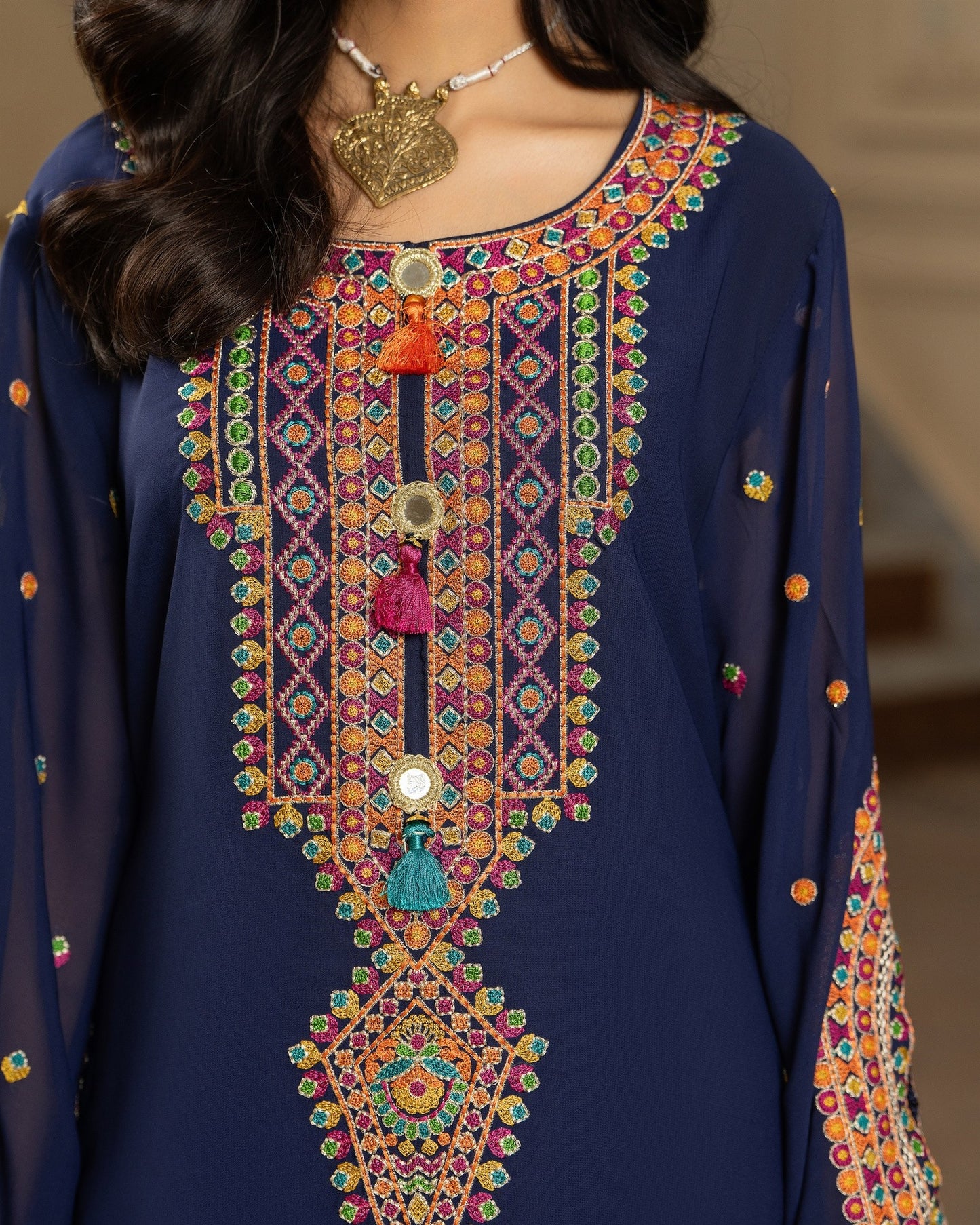 Karma Roohi 465 Navy Blue