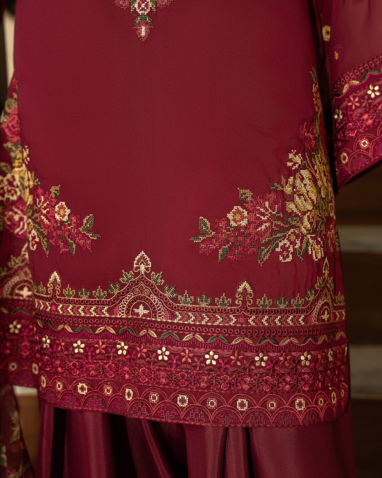 Karma Roohi 467 Mahroon Wine