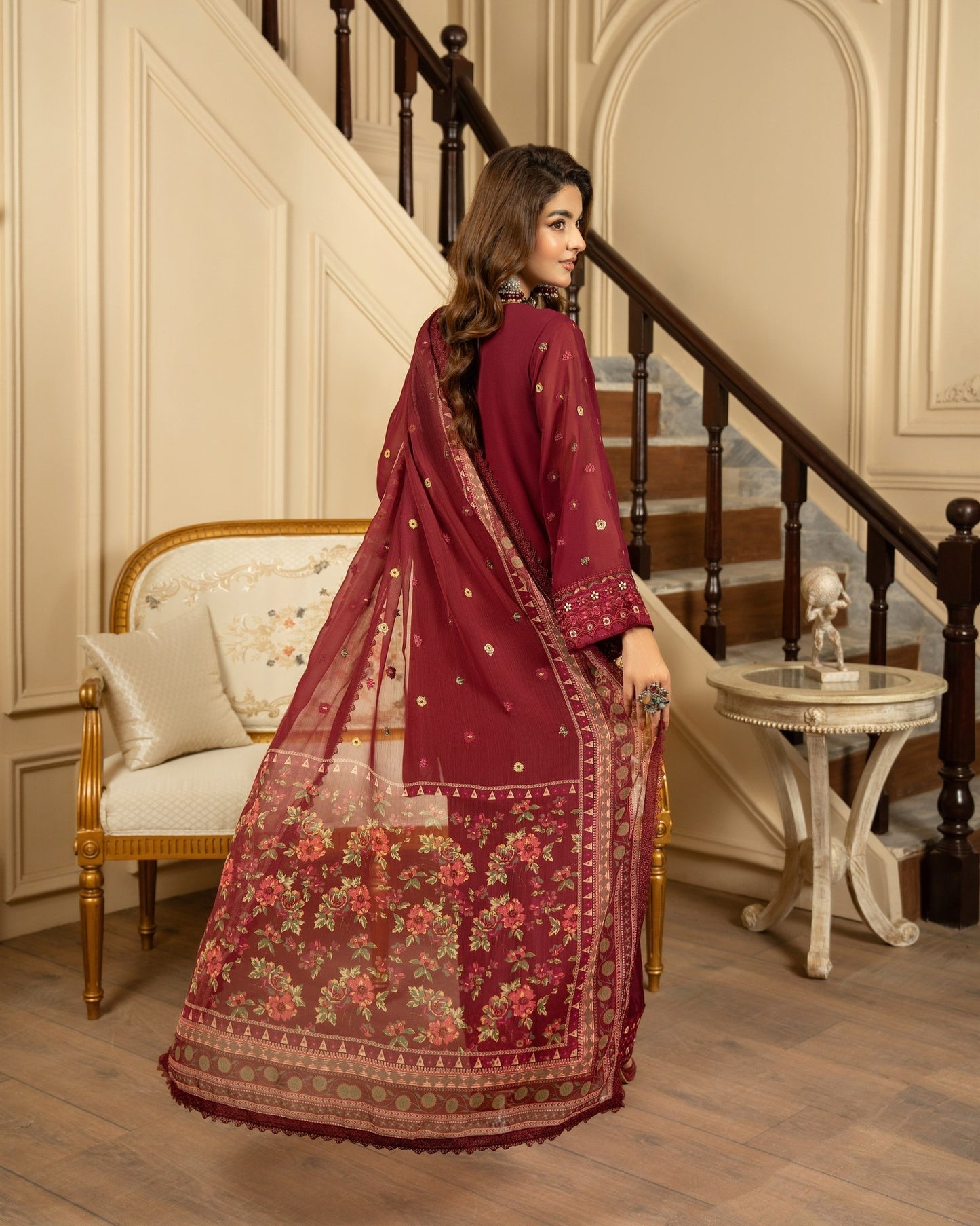 Karma Roohi 467 Mahroon Wine