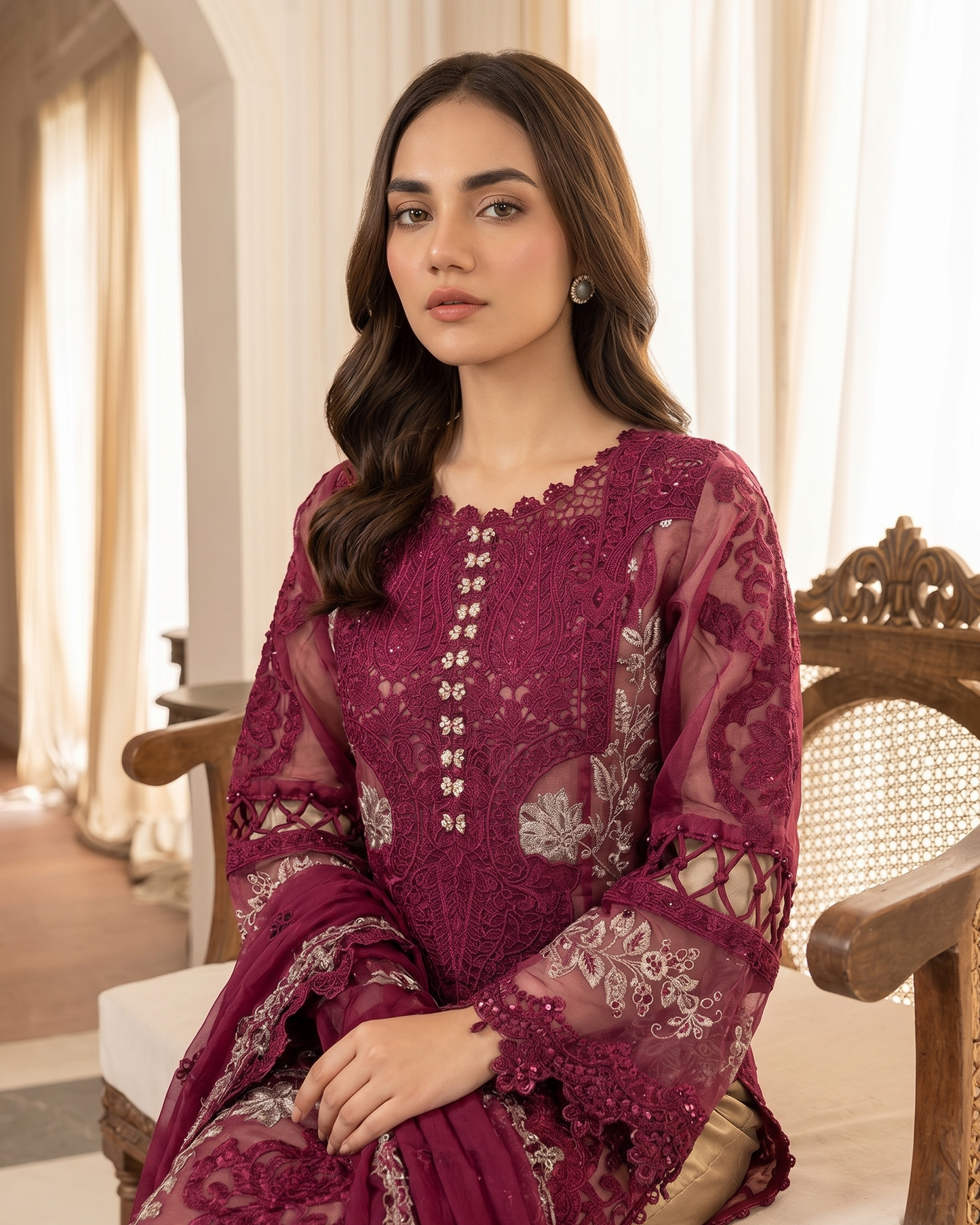 Roseate Charm Formal Mehroon