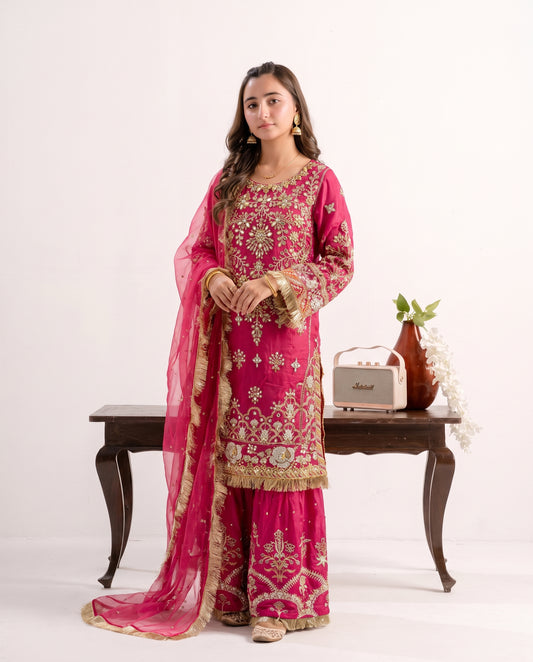 SJ3156 by Mohsin Girl Pink