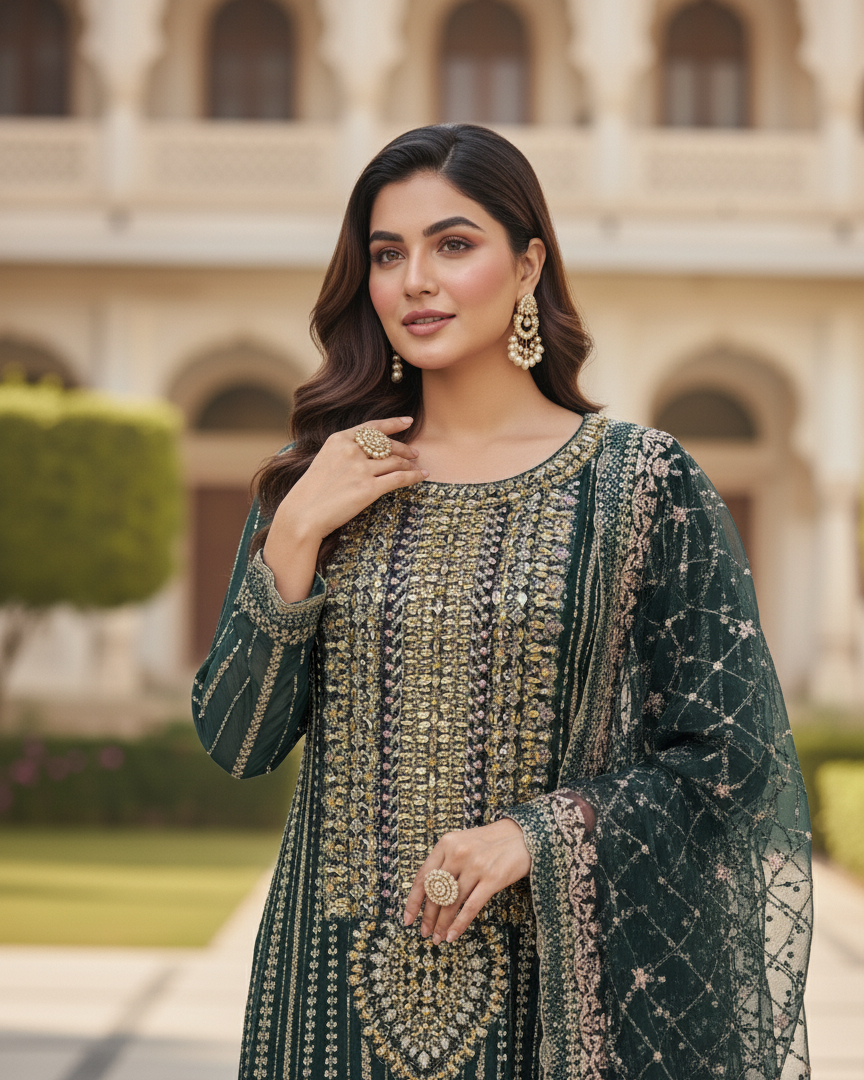 SJ3204 Bottle Green By SH