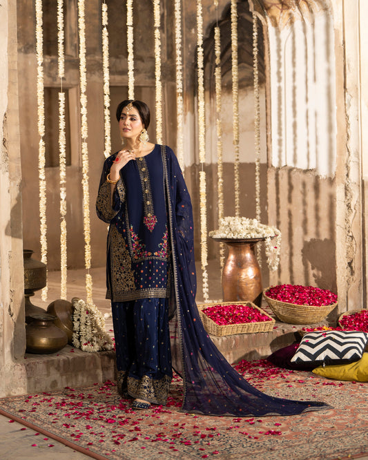 Karma Saj Dhaj 521 Navy Blue