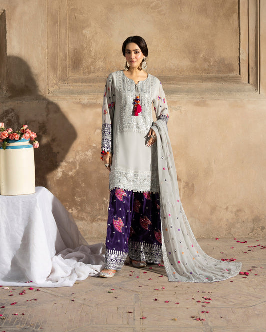 Karma Saj Dhaj 526 Silver & Royal Purple