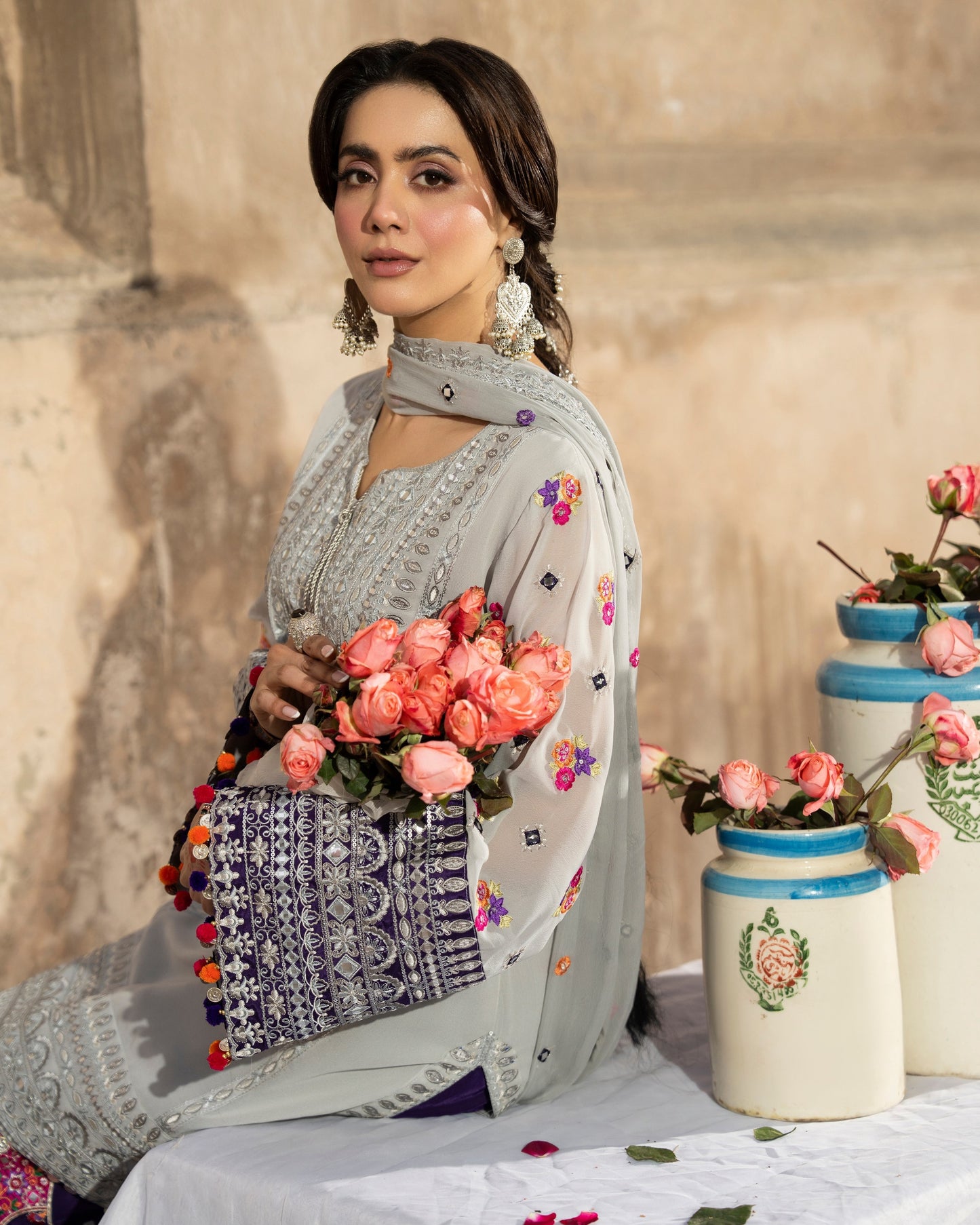 Karma Saj Dhaj 526 Silver & Royal Purple